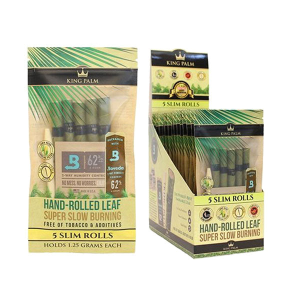 King Palm Wraps -5pk Slim Size w/ Boveda Ace Trading Canada